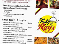 Tasty Ray's menu