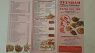 Teynham Chinese Take Away menu