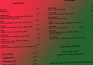 Le Panthéon menu
