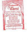 Restaurant Warsi menu
