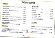 Les Gourmandises menu