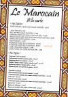 Le Marocain menu