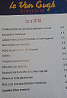Brasserie Le Van Gogh menu