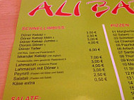 Aytach Yalap Ali Baba Pizzeria menu