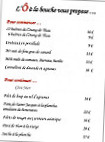 L'o A La Bouche menu