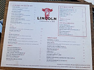 Lincoln Restaurant and Bar 1936 menu