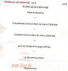 Auberge Centre Poitou menu