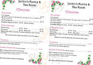 Jackie's Pantry And Tea Room menu