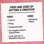 Smoothie King menu