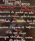 Restaurant Chez Marco menu