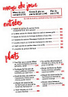 Bistrot Rouge menu