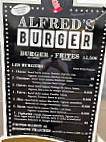 Alfred's Burger menu