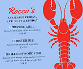 Rocco's Restaurant Bar menu
