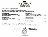 Heuhof Breitau menu