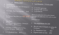 L'Auberge des Bouviers menu