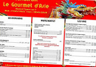 Le Gourmet D' Asie menu