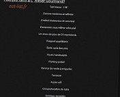 L'Atelier Gourmand menu