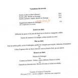 L'ermitage menu