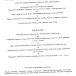 L'ermitage menu
