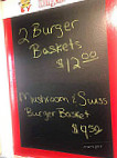 Brads Burgers menu