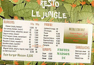 Le Jungle menu