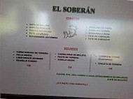 El Soberan menu