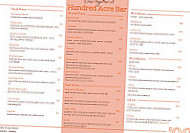 Hundred Acre menu