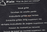Cafe de la Gare menu