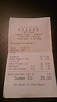Restaurant Rhodos menu