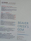 Beaver Creek Brewery menu