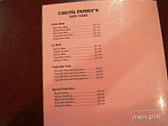 Cheng Family menu