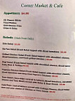 Corner Market And Cafe menu