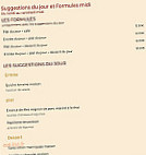 Bistrot Wattignies menu