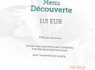 Auberge Du Pont D'acigne menu
