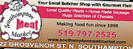 Southampton Meat Market menu
