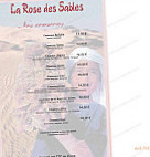 La Rose Des Sables menu