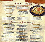 La Finca Mexican menu