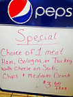 Cheek's Convenience Grill menu