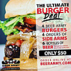 Beer Army Burger Company menu