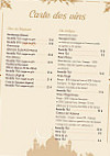 Orient'Halles menu