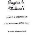 Le Melkinn's Couhe menu