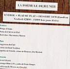 Les Marronniers menu