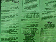 Pizza In Paris menu