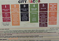City Tacos menu