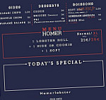 Homer Lobster menu