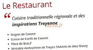 Aux Sarrazines Du Faubourg menu