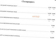 Le Procope menu