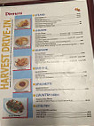 Harvest Drive In Incorporated menu