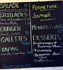 Lac De Vigeois menu