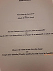 Le Chapelier Bourre menu